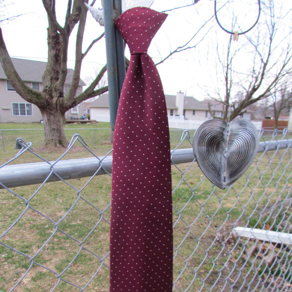 Beau Brimmell vintage maroon / cream NWT tie - Picture 1 of 5